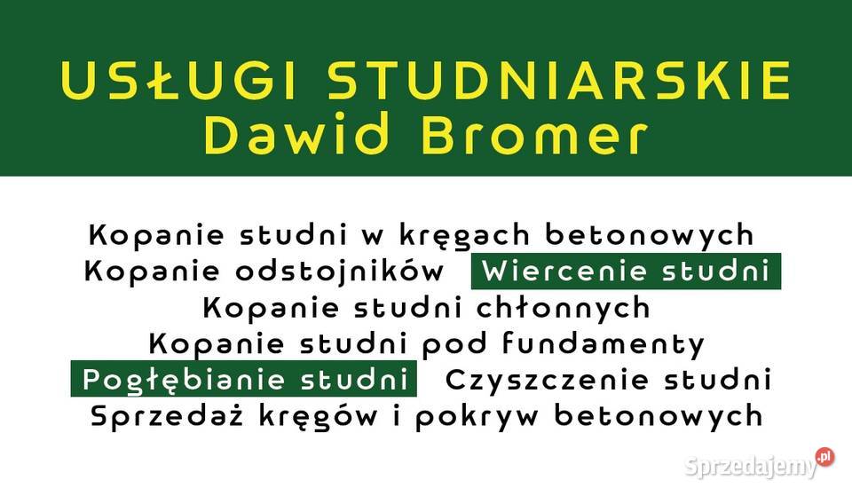 kopanie studni pod fundamenty śląskie Lubliniec