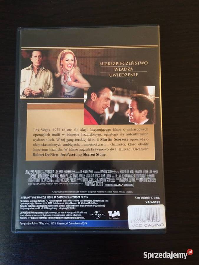 Płyta VCD Casino Kasyno reż Martin Scorsese Filmy Elbląg