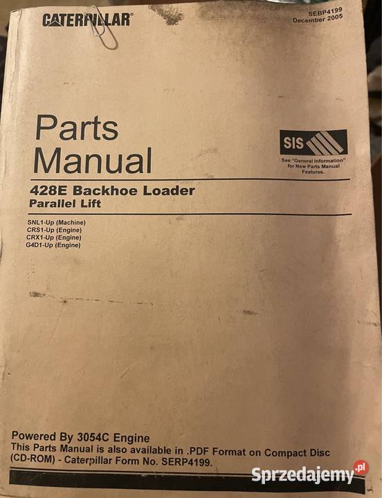Katalog części Koparkoładowarka 428E z małopolskie Biczyce Górne