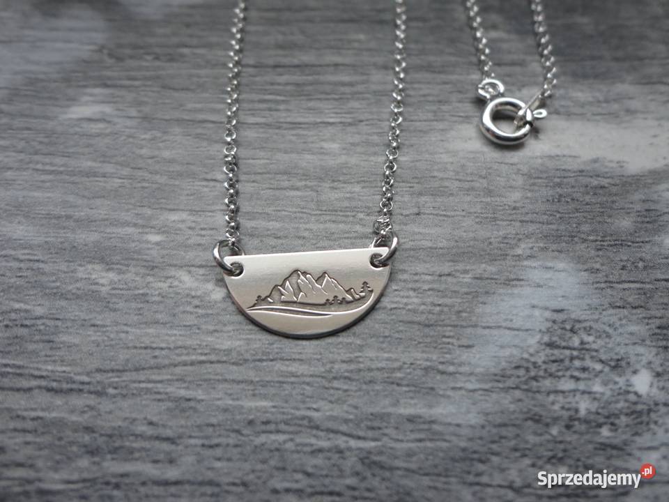 Srebrny naszyjnik Góry półkole Pr925 Naszyjniki Poznań