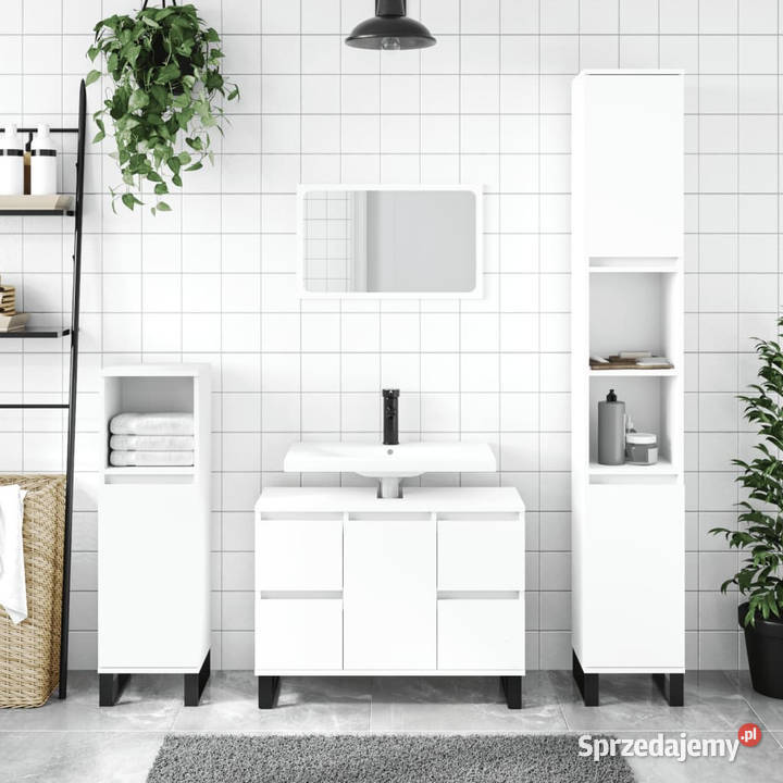 Szafka łazienkowa biała 30x30x100 materiał Warszawa