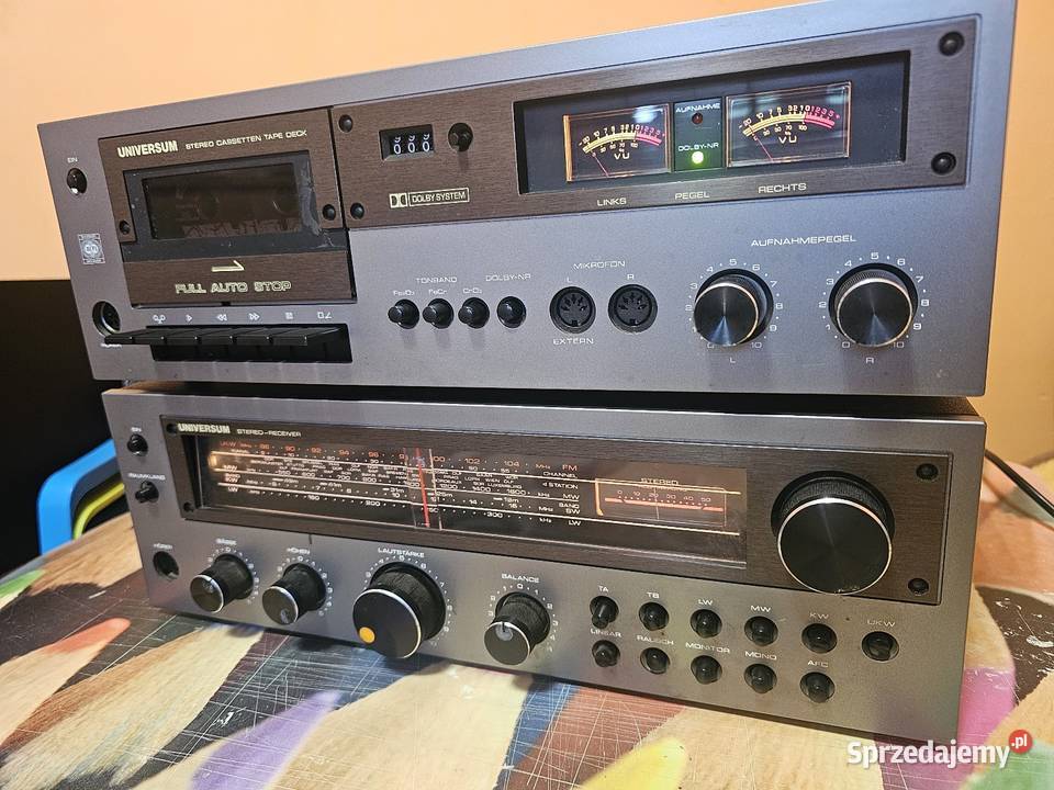 Zestaw hifi iniversum amplituner VT 23016M deck Ludwinowo sprzedam