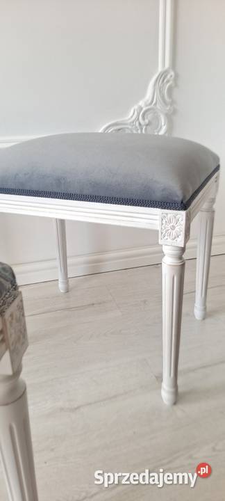 Stylowa pufa podnóżek stołek taboret Medalion 50cm