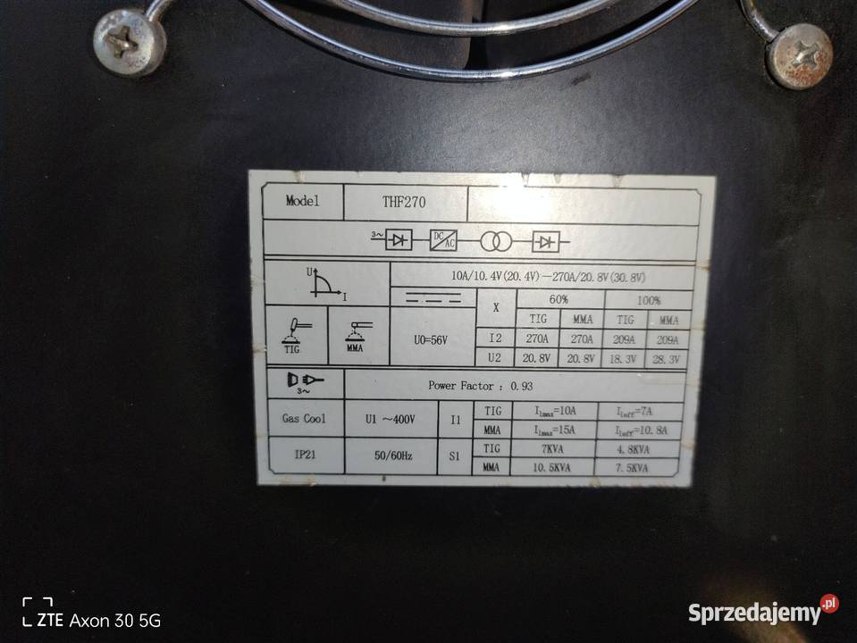 Spawarka Tig magnum thf270 Przyjaźń sprzedam