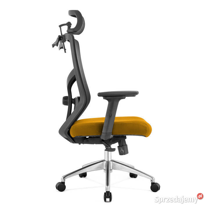 Fotel biurowy ergonomiczny Rosa musztardowy Jarosław