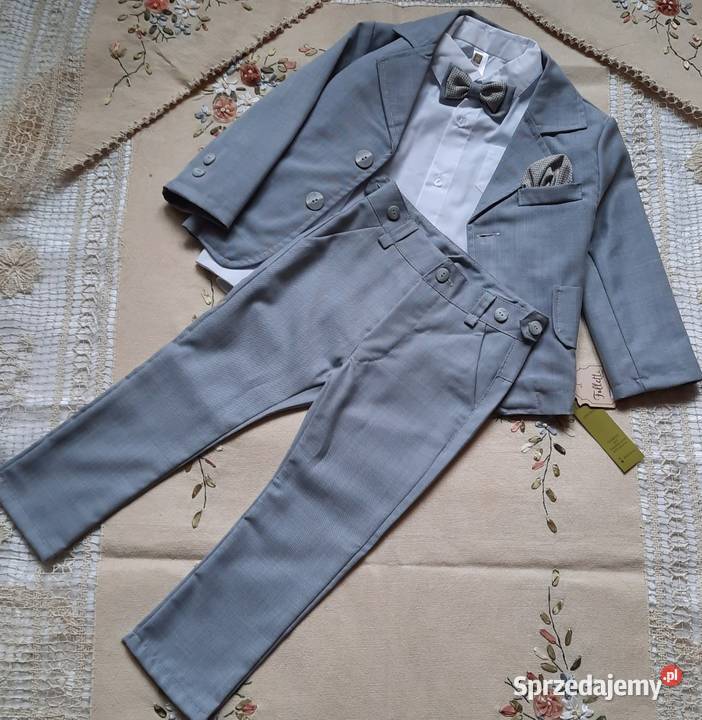 Garnitur szary 4czesciowy chłopca Folletti