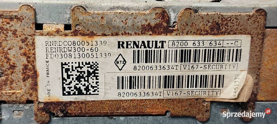 RADIO RENAULT TRAFIC II 8200633634 osobowe Lipno