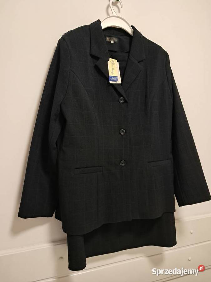 Żakiet ze spódnicą ciemnogranatowy 46 do Rozmiar 46 Kraków