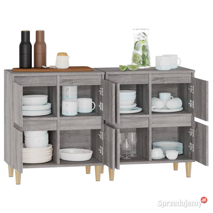Komody 2 szary dąb sonoma 60x35x70 WM3185757