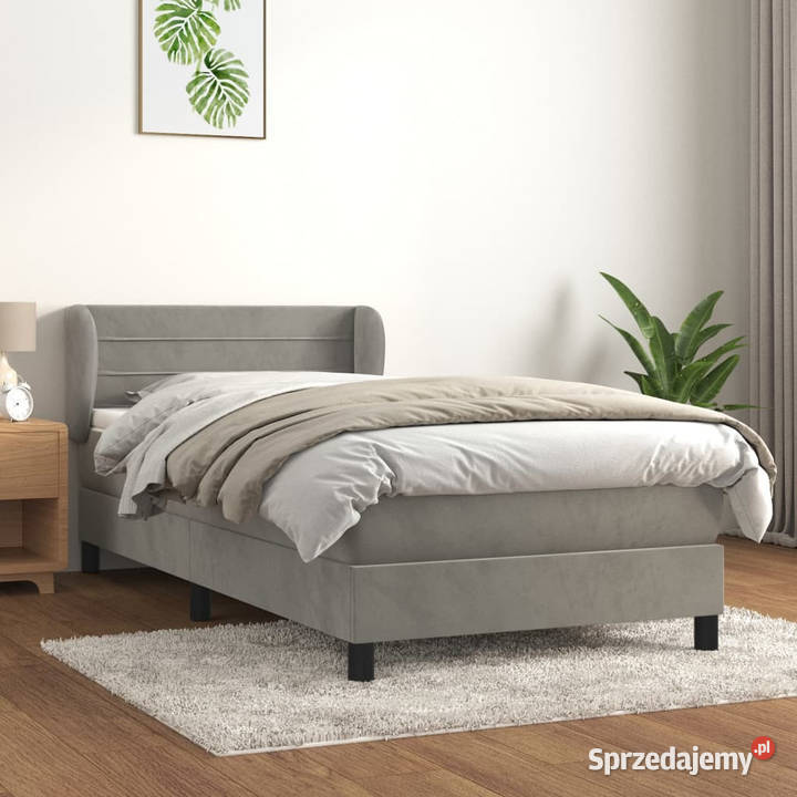 Łóżko kontynentalne z materacem ciemnoszary 88cm Warszawa sprzedam