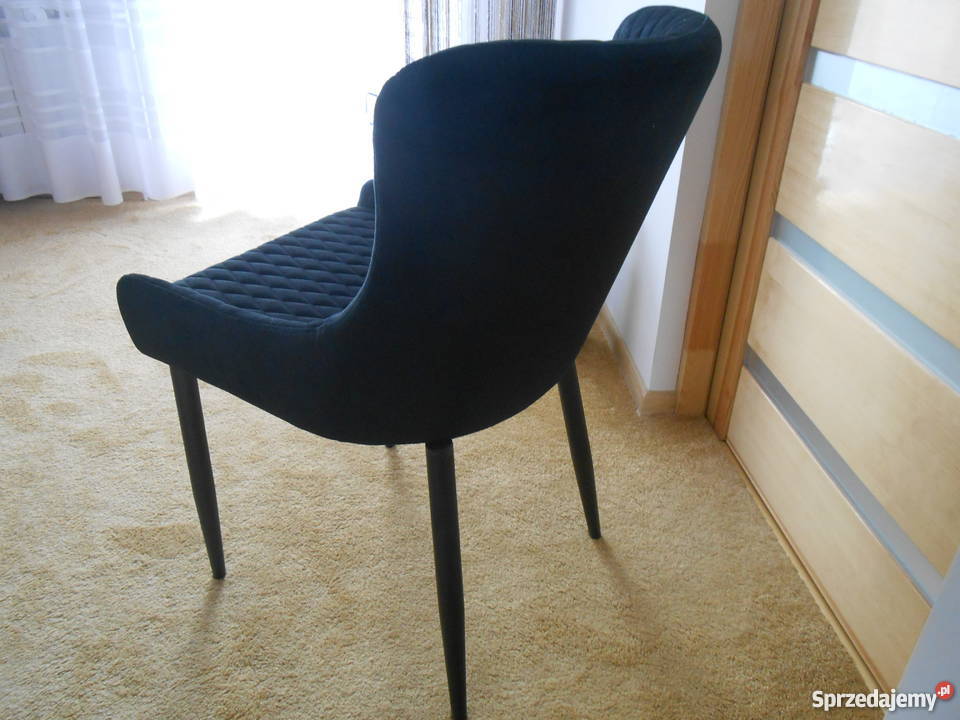 krzesła welur CZARNE NOWE świętokrzyskie