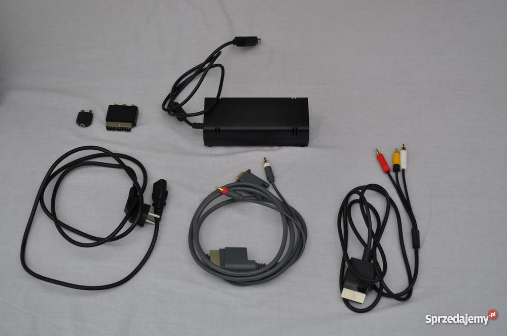Xbox 360 elite black 3gry gitara pad kable Konsole i automaty Zieleniewo