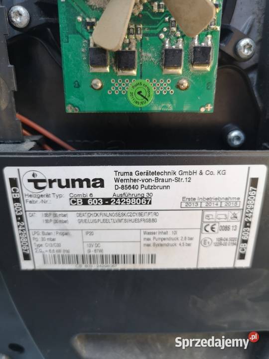 Truma Trumatic Combi 6 Gaz CB 60324298067 Bojler Wolica