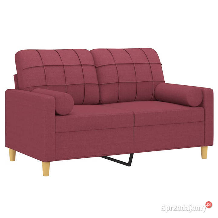 2osobowa sofa z poduszkami winna czerwień 120 mazowieckie Warszawa