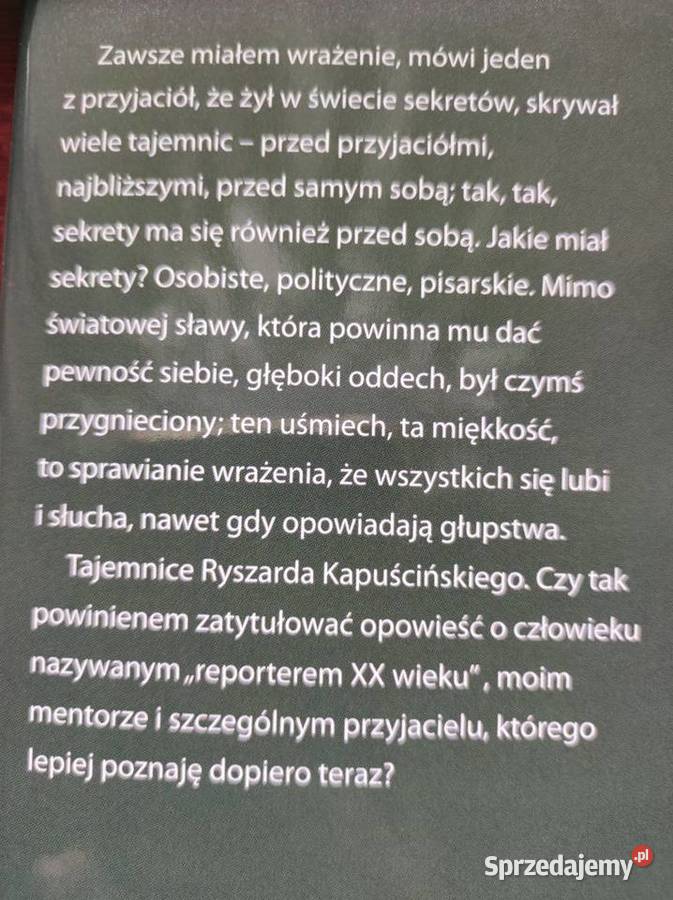 Kapuściński nonfiction Artur Domosławski Kielce