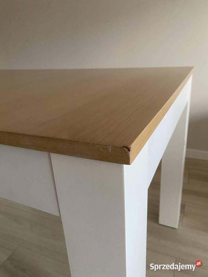 stół jadalniany drewno biel 80x120250 rozkładany Stoły pomorskie Borowiec sprzedam