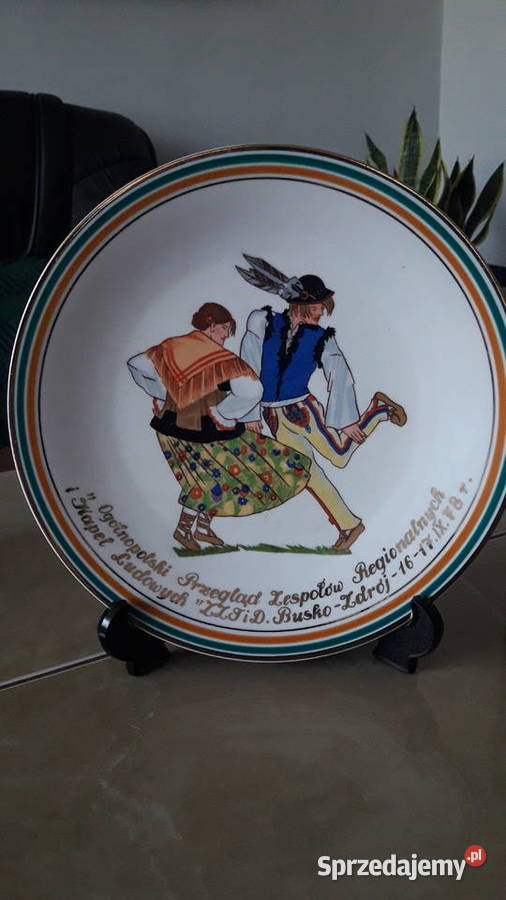 Talerz Ćmielów tańce polskie Zofia Stryjeńska Janów Lubelski