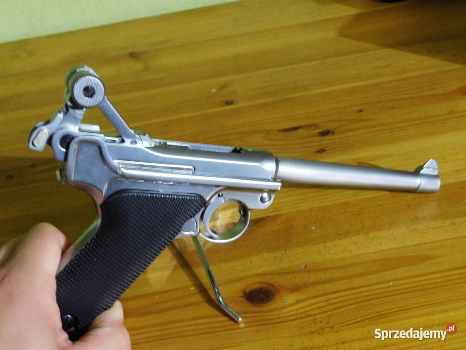 Replika pistoletu parabellum luger P08 WW CHROME Kęty