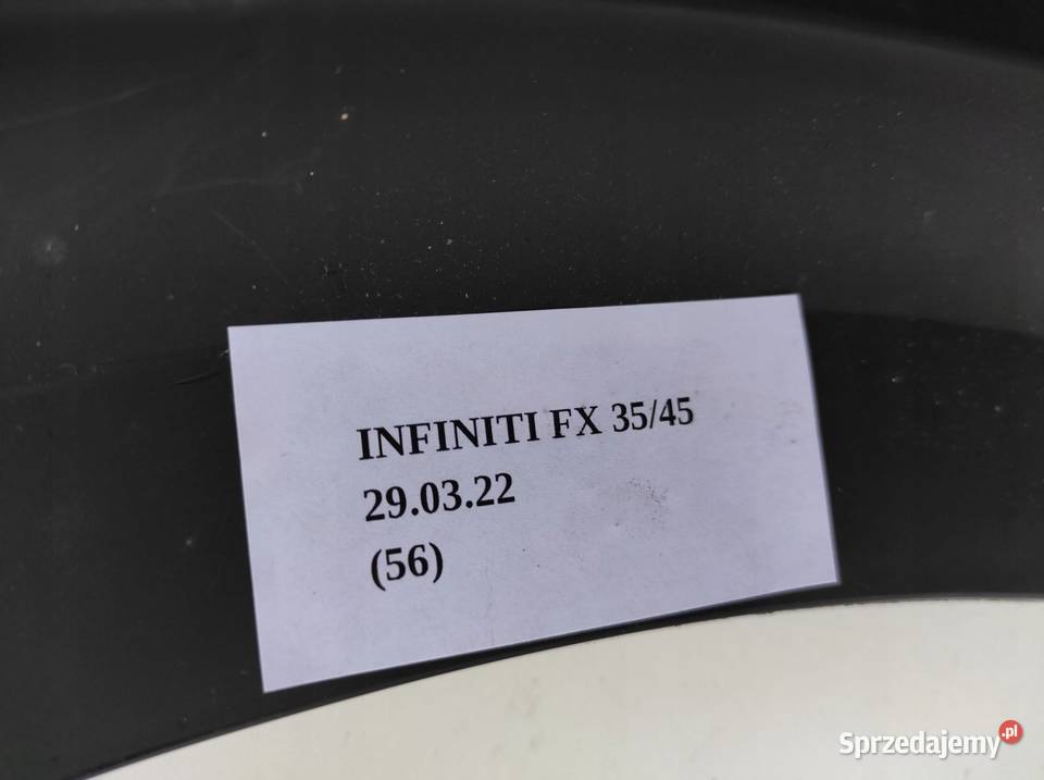 WYPEŁNIENIE WKŁAD BAGAŻNIKA INFINITI FX35 FX45 osobowe Nowy Tomyśl