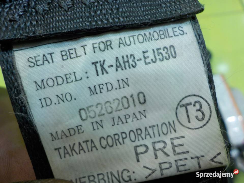 HONDA INSIGHT II 10r 5D pas bezpieczenstwa prawy Suków