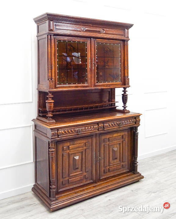 Antyk kredens francuski DĘBOWY lata 40 BUFET Kredensy i witryny