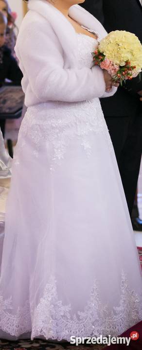 Biała piękna sukienka ślubna małopolskie Limanowa