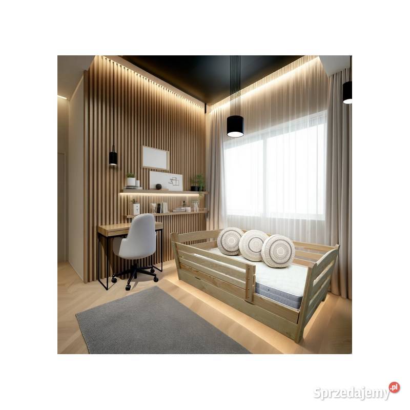 Łóżko sosnowe SMYK bezpieczne Prudnik