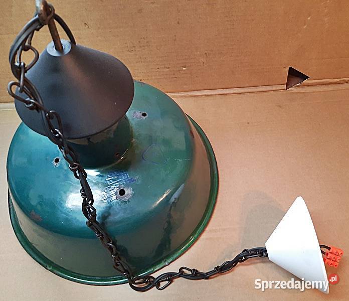 Lampa industrialna wisząca emaliowany klosz E 27 Ostrów Wielkopolski