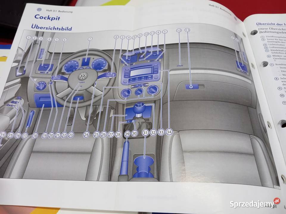 VOLKSWAGEN GOLF V 5 Instrukcja książka Gwar ETUI motoryzacja, transport Łódź