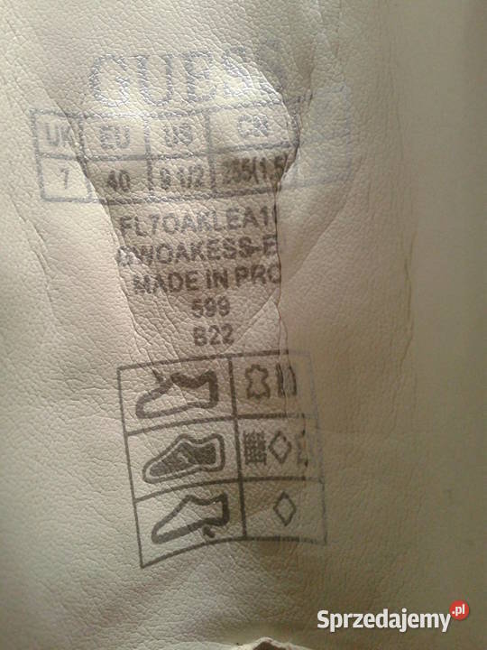 Buty damskie sztyblety Guess Oakess 40 beżowe Kozaki Szczecin