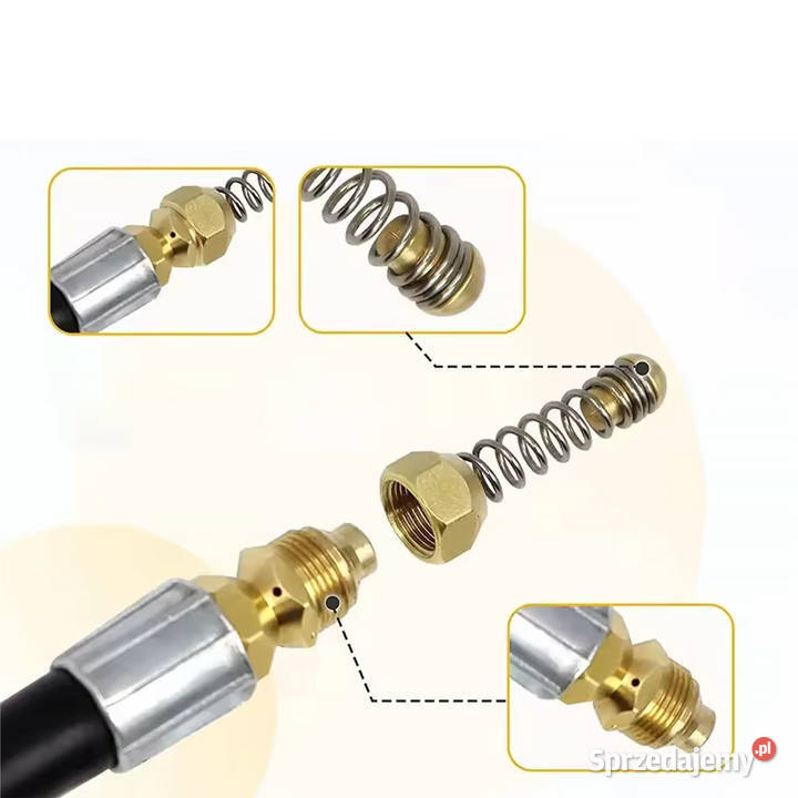 Wąż do Kanalizacji 30 m Dysza Mosiężna Do Ludźmierz