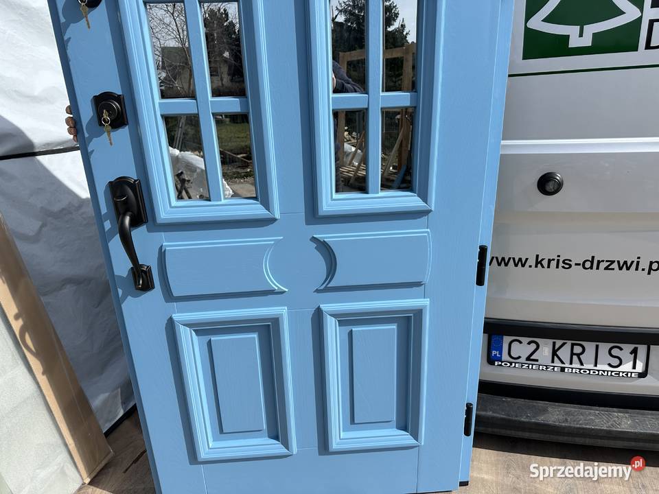 Drzwi zewnętrzne RĘKI drewniane Amerykańskie z Grzybno