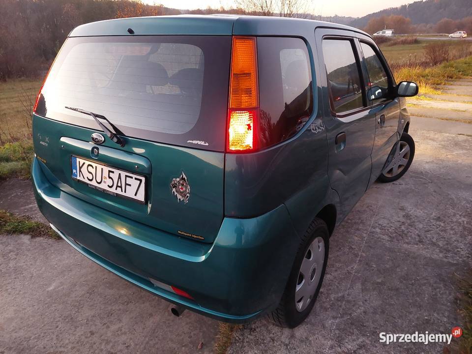 Subaru Justy G3X 13 4x4 Niski Przebieg Oszczędny nieuszkodzony Sucha Beskidzka