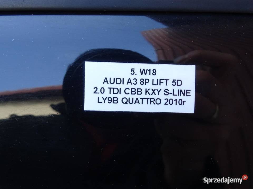 DRZWI LEWY PRZÓD LEWE PRZEDNIE LY9B AUDI A3 8P Drzwi