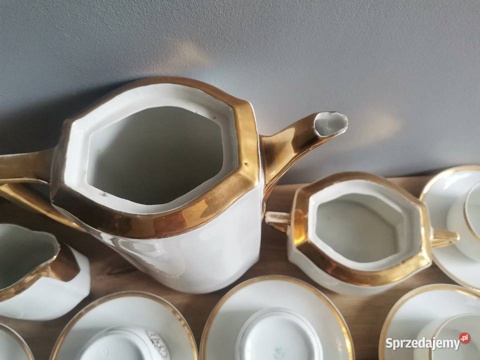 Stary przedwojenny serwis kawowy porcelana Porcelana i szkło
