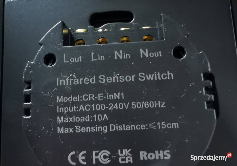 BEZDOTYKOWY zbliżeniowy włącznik dświatła SZKŁO Kłodzko