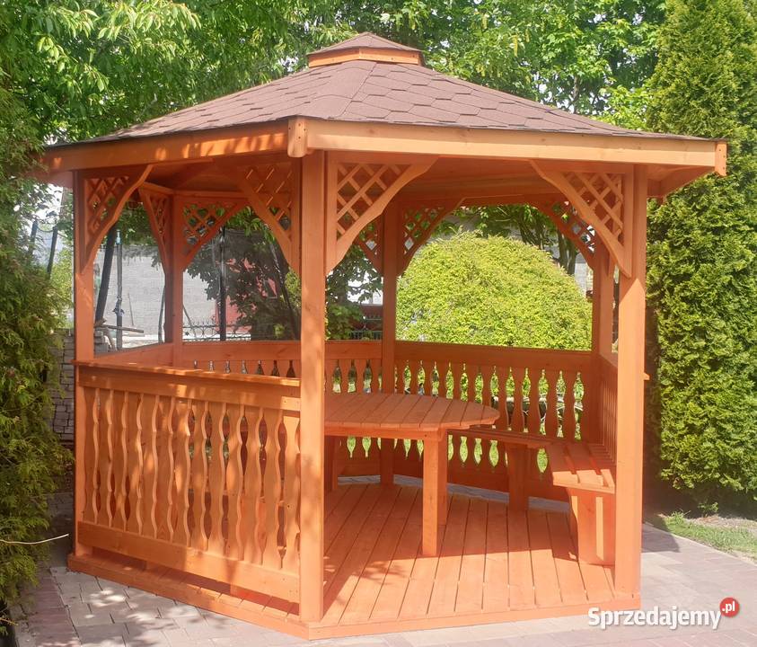 Altanka sześciokątna i ogrodowa drewniana Zimnowoda