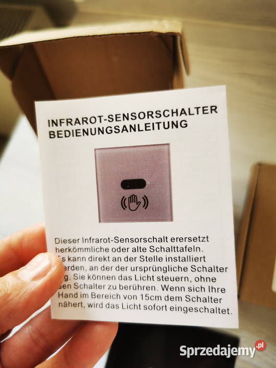 BEZDOTYKOWY zbliżeniowy włącznik dświatła SZKŁO