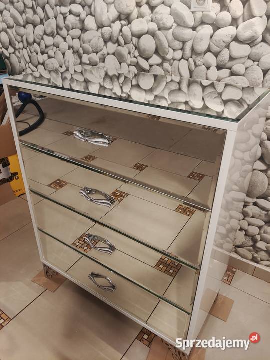 Komoda Wysoki Połysk 4 szuflady 80 Glamour Meble Nowy Sącz