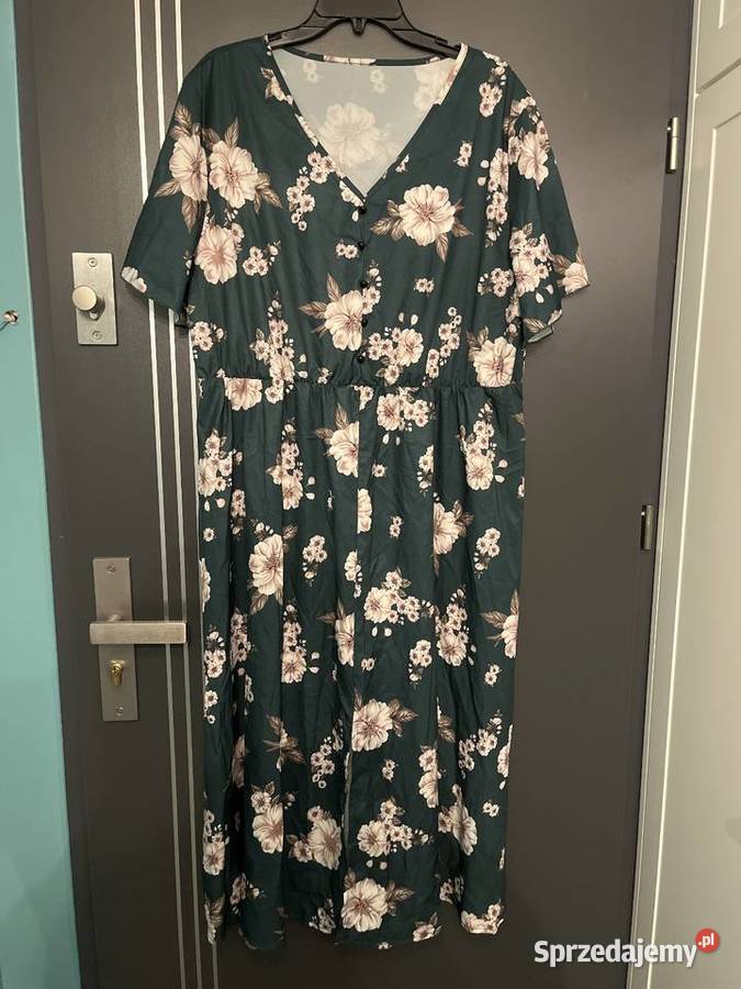 Shein Curve sukienka modny wzór kwiaty floral