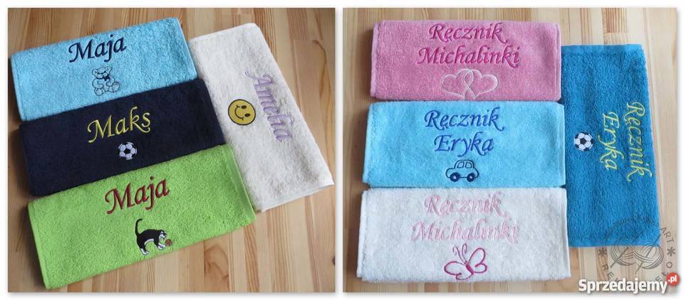 Ręcznik z HAFTEM imieniem PREZENT mikołajki sprzedam