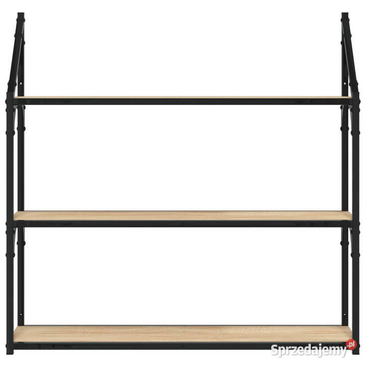 Regał ścienny z 3 półkami dąb sonoma 80x21x785 Warszawa