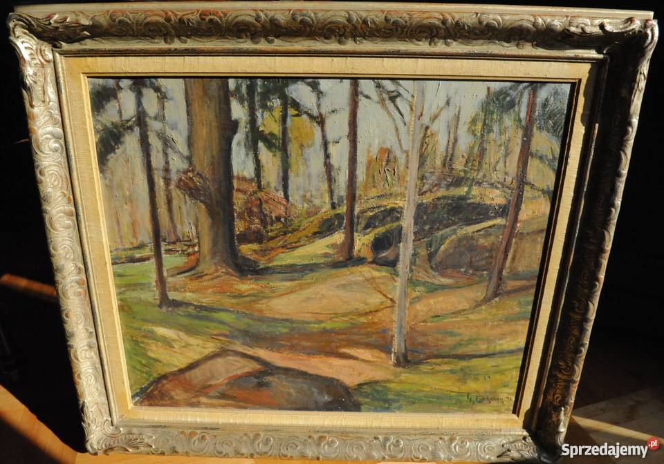 Wielki piękny pejzaż antyk Wrocław