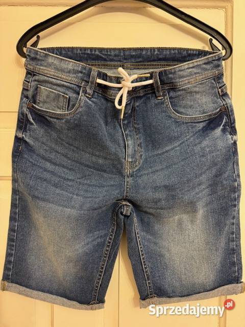 Spodnie krótkie jeansowe 44 męskie z nogawką Rozmiar XS Częstochowa