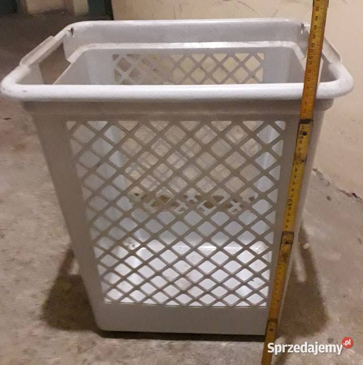 Plastikowy kosz szary duży dwa dłuższe boki Kraków