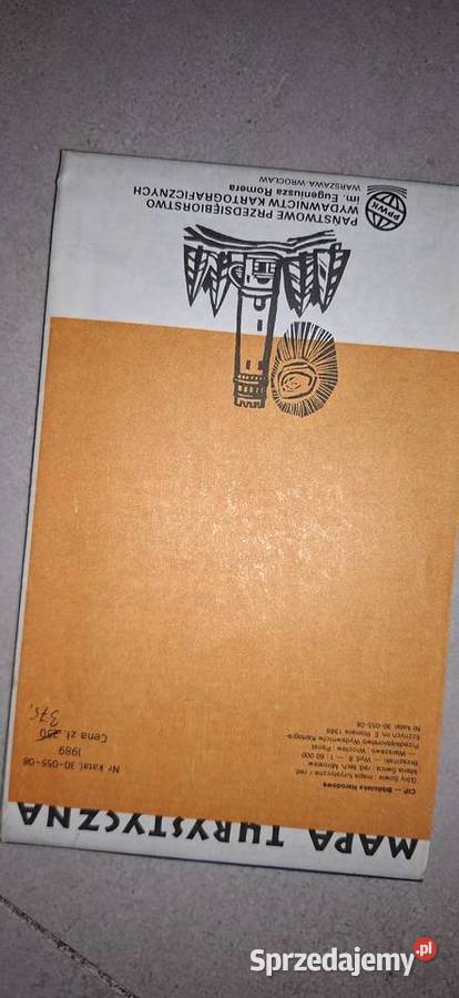 Góry Sowie Mapa turystyczna wyd 1977 niski Łęczyca