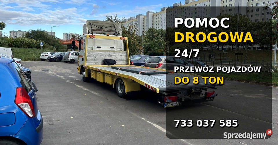 Pomoc Drogowa Holowanie Laweta 8 ton Poznań