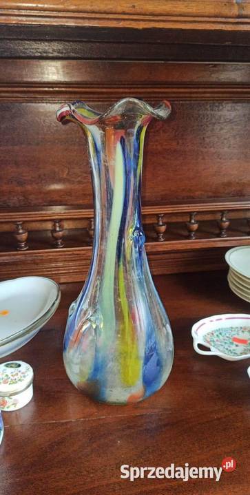 Wazon szklany Prl pomorskie Gdańsk