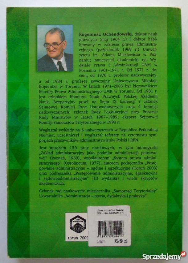 PRAWO ADMINISTRACYJNE CZĘŚĆ OGÓLNA OCHENDOWSKI łódzkie
