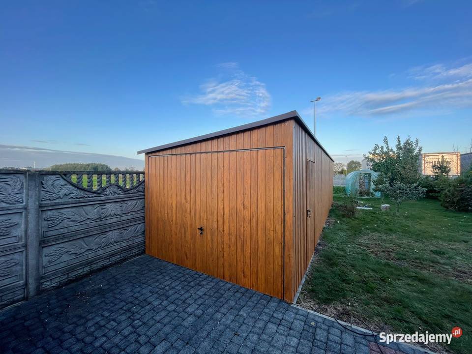 Garaż Blaszany hala wiata 10x6 lamele 2x brama Ciechanów